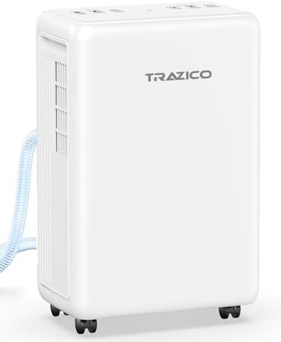 Trazico 30 Pint Dehumidifier for Basement with Drain Hose Up to 2000 Sq.ft