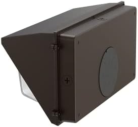 Lithonia Lighting 17" LED Wall Pack Outdoor Light, Dusk to Dawn Photocell