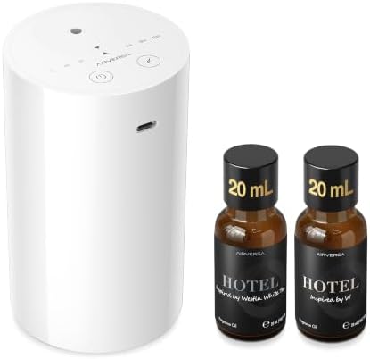 Airversa AN8 Waterless Essential Oil Diffuser Starter Kit, White
