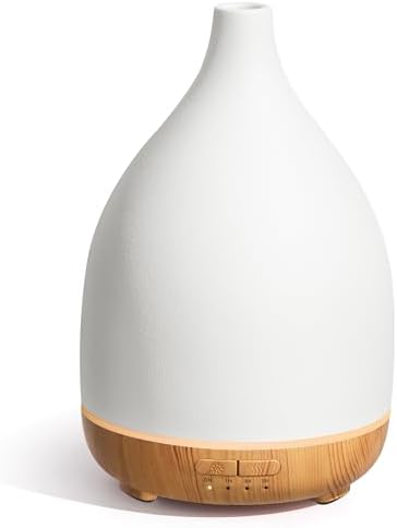 InnoGear 300ml Ceramic Essential Oil Diffuser, Diffusers for Home, Yellow