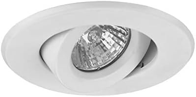 NICOR Lighting 4 inch White Recessed Gimbal Trim for MR16 Bulb (14558WH) - (Bulb Not Included)