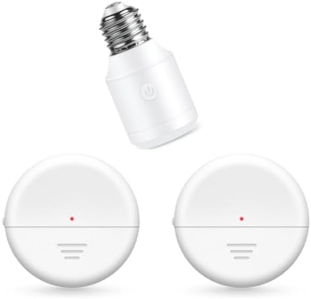 500W Light Bulb Socket Radar Motion Sensor,2Radars+1Bulb Base,260FT Range | NineLeaf E26 E27 Bulbs Base Holder, Programmable,260FT,No Wiring Needed, for Pull Chain Lighting Fixture,Stair,Closet,Garage