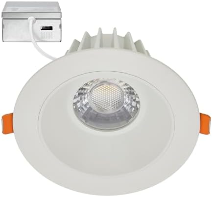 Maxxima 4" Anti-Glare LED Downlight Canless, 1200 Lumens, 5CCT, Stone Gray