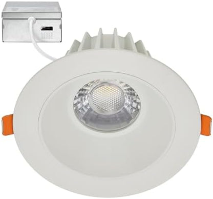 Maxxima 4" Anti-Glare LED Downlight Canless, 1200 Lumens, 5CCT, Stone Gray