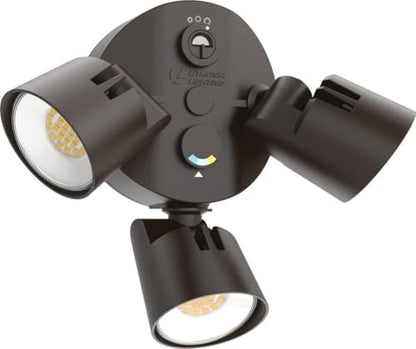 Lithonia Lighting HomeGuard 3-Light LED Outdoor Flood Lights, Dusk to Dawn