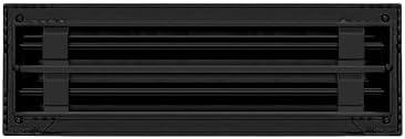 BUILDMART - 12x4 Modern AC Vent Cover - Decorative Black Aluminum Air Vent - Standard Linear Slot Diffuser - Heating and Cooling Register Grille for Ceiling, Walls & Floors - Texas Buildmart