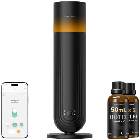 Airversa U1 Smart Hotel Waterless Diffuser with 100mL Oils Kit, Black