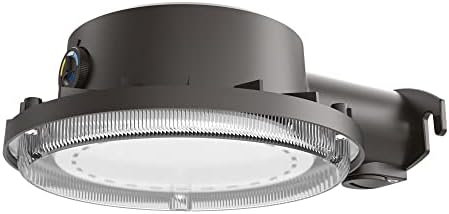 Lithonia Lighting BarnGuard LED Barn Light, Dusk to Dawn Outdoor Lighting, 4000K Cool White, Wall or Pole Mountable Yard Light Fixture, 120V, Aluminum, Dark Bronze