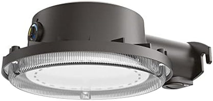 Lithonia Lighting BarnGuard LED Barn Light, Dusk to Dawn Outdoor Lighting, 4000K Cool White, Wall or Pole Mountable Yard Light Fixture, 120V, Aluminum, Dark Bronze