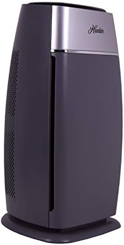 Hunter HP100 Air Purifier for Bedroom, Living Room, Dorm, Gray & Silver