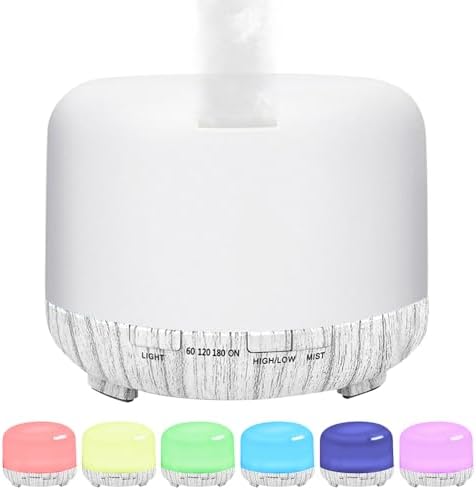Essential Oil Diffuser, Ultrasonic Humidifier with LED Light