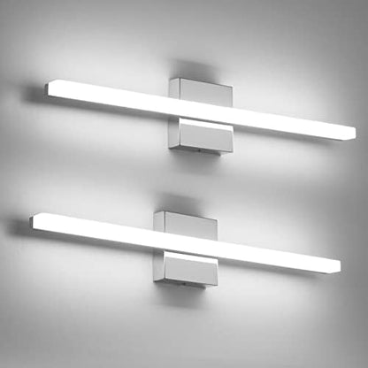 Combuh Lights for Bathroom Over Mirror, Modern Wall Mounted Fixtures Chrome