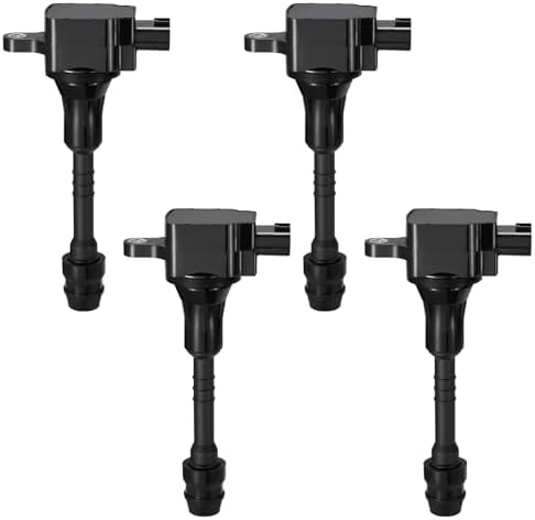 BDFHYK Ignition Coil Packs Compatible with Nissan 2002-2006 Sentra 1.8L l4, 2001-2005 Almera 1.8L l4,Coil for 22448-6N000 22448-6N002 22448-6N010 C1397 E381 1788306 5C1394 UF351 Set of 4