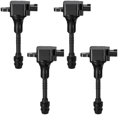 BDFHYK Ignition Coil Packs Compatible with Nissan 2002-2006 Sentra 1.8L l4, 2001-2005 Almera 1.8L l4,Coil for 22448-6N000 22448-6N002 22448-6N010 C1397 E381 1788306 5C1394 UF351 Set of 4