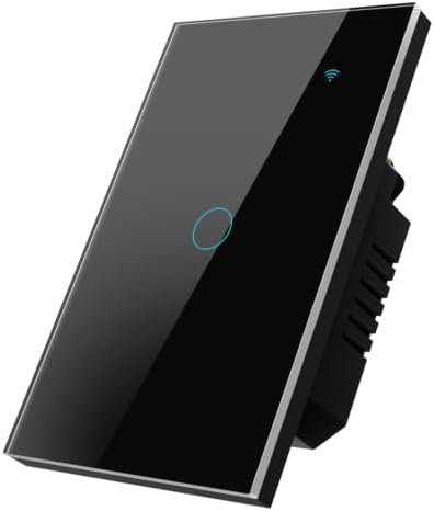Smart Switch for Light 1 Gang, 2.4GHz Wi-Fi Switch Compatible with Alexa and Google Home,Voice Control, Remote Control, Timer & Schedule UL Certified, No Hub Required