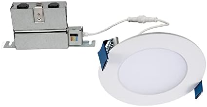 HALO HLB 4 inch LED Recessed Light, Thin Canless, Dimmable, w/Selectable Color Temperatures - HLB4069FS1EMWR