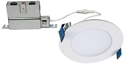 HALO HLB 4 inch LED Recessed Light, Thin Canless, Dimmable, w/Selectable Color Temperatures - HLB4069FS1EMWR