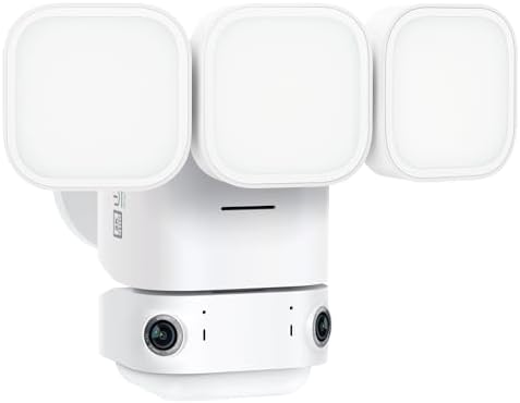 winees Floodlight Camera, 2K HD Dual-Lens Outdoor Security Camera