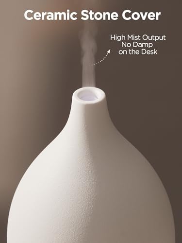 InnoGear 300ml Ceramic Essential Oil Diffuser, Diffusers for Home, White