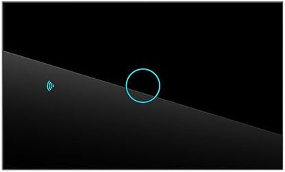 WiFi Touch Screen Switch for Google Home & Siri Control | 1-Way AC | Durable 3mm Tempered Glass | Wireless Smart Light Switch