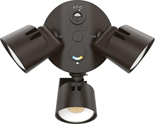 Lithonia Lighting HomeGuard 3-Light LED Outdoor Flood Lights, Dusk to Dawn