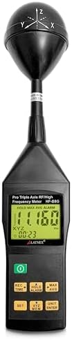 RF EMF Meter HF-B8G High Frequency 10Mhz-8Ghz. Measures Wide-Range Electromagnetic Radiation from Cell Towers-Smart Meters-Wi-Fi-Cordless and Cell Phones-3G-4G-LTE & 5G Networks
