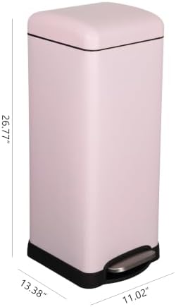 happimess Betty 8 Gal Step Trash Can Soft-Close Lid, Blush Pink
