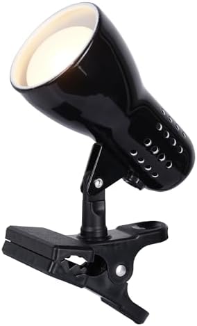 Catalina Lighting Adjustable LED Mini Clip Reading Lamp, Multipurpose Clip Lamp for Office, Dorm, or Bedroom, Smart Home Compatible, LED Bulb Included, 5", Black