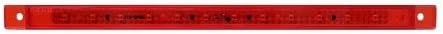 GG Grand General 75974 Red/Red 10-1/8 Inch Ultra Thin 12Led Light Bar with Clear Pl Bezel
