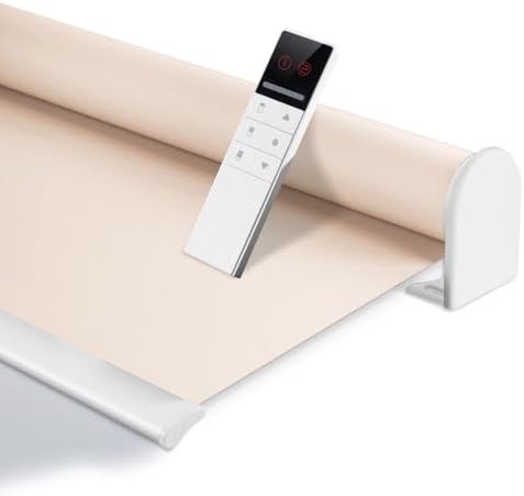 ZSHINE Motorized Blackout Roller Shades Remote Control Rechargeable(82010T)