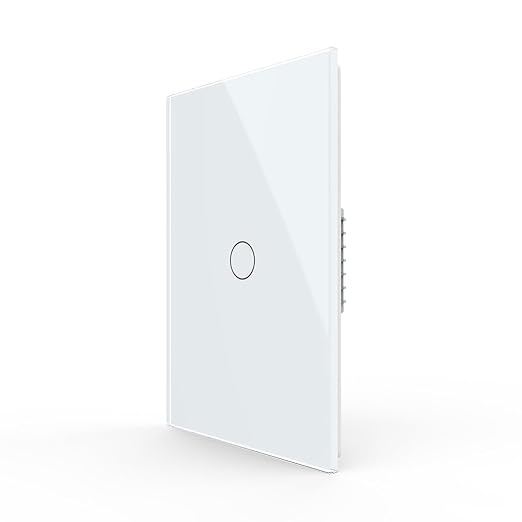 LIVOLO 1 Circle 1 Way Modern Electrical Light Switch Single Pole Wall Switch Touch Light Switch with Led Indicator,No Neutral Wire,White… | Tempered Glass Switch with Led Indicator,No Neutral Wire Required,Touch control,LED indicator, single pole