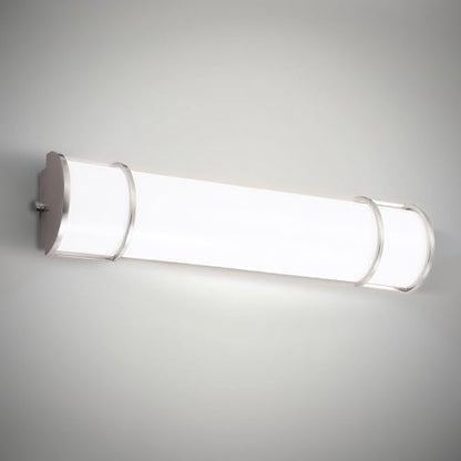 ASD LED 30" Vanity Flush Mount Light Fixture, Linear Bathroom Lighting Bar | 3CCT, Dimmable, Energy Star, ETL Listed | 28W 2425LM 3000-5000K 120V | Long Bath Wall Sconce Over Mirror | Nickel