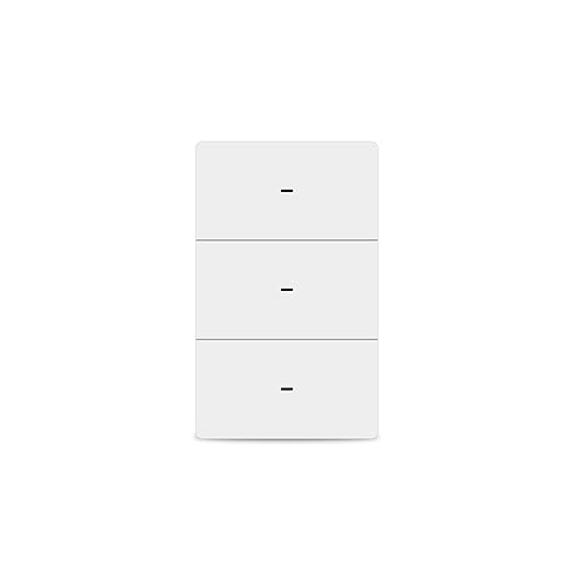 Smart Light Switch Need Neutral Wire,FCC Certified,2.4GHz WiFi Push Button Switch Compatible with Alexa,APP Control Compatible with Tuya/Smart Life,White 3 Gang