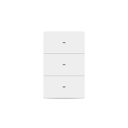 Smart Light Switch Need Neutral Wire,FCC Certified,2.4GHz WiFi Push Button Switch Compatible with Alexa,APP Control Compatible with Tuya/Smart Life,White 3 Gang