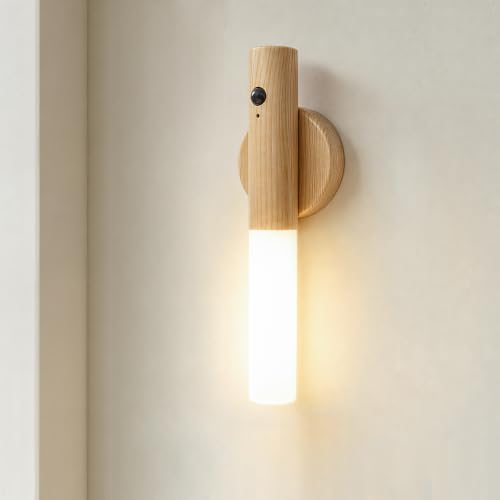 Motion Sensor Wall Lights, Rechargeable Battery Operated Wall Sconce, 1PC