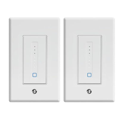 Shelly Plus Wall Dimmer UL | WiFi Smart Wall Dimmer Switch | Home Automation | Bluetooth Gateway | Compatible with Alexa, Home Assistant & Google | No Hub Required | Dimmable Lights (2 Pack)