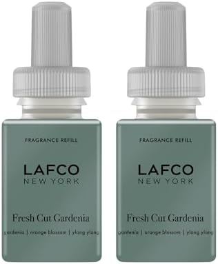 LAFCO New York Pura Smart Device Refill, Fresh Cut Gardenia - Pack of 2 - Each Vial Delivers Up to 2 Weeks of Fragrance Life - Made in the USA
