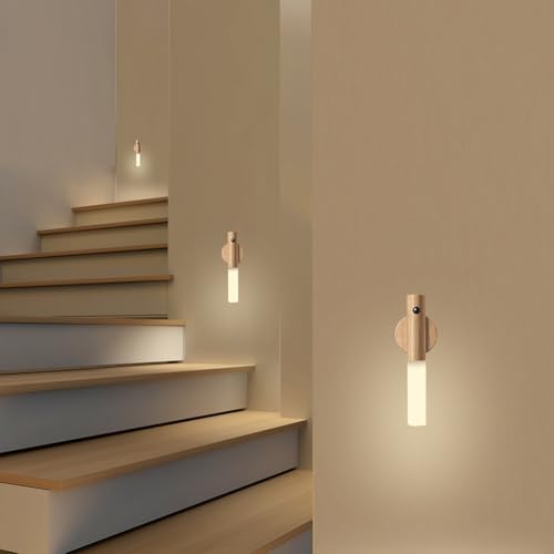 LANDGOO Wooden Motion Sensor Night Lights,