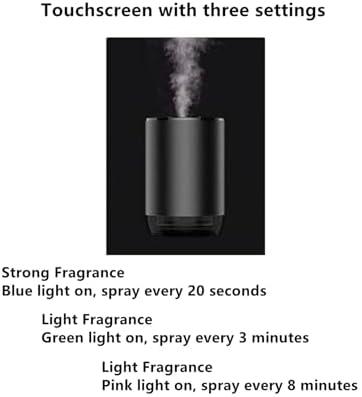 Smart Car Air Freshener 50ML Perfume Ultrasonic Mist Aromatherapy Diffuser Portable Humidifier for Car and Home Use Automatic Start and Stop 3 Modes 4 Freshness Principles(White Tea)