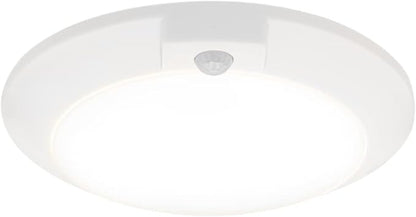 Maxxima 6 in. Round Motion Sensor LED Ceiling Mount Light Fixture - 600 Lumens, 3000K Warm White, Indoor Dome Light, Ideal for Closet, Hallway, or Kitchen Pantry Lighting