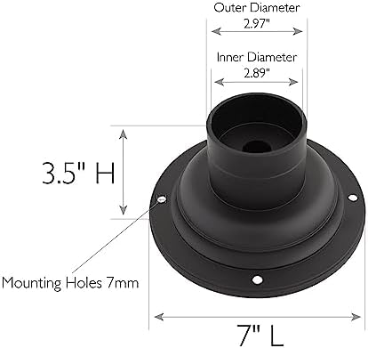 Design House Outdoor Light Pier Base, Matte Black