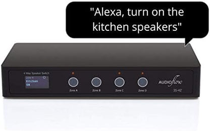 Audioflow 4 Way Speaker Switch Selector Box Smart Wi-Fi