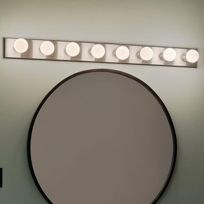 Kichler 8-Light Bathroom Vanity Light, Brushed Nickel