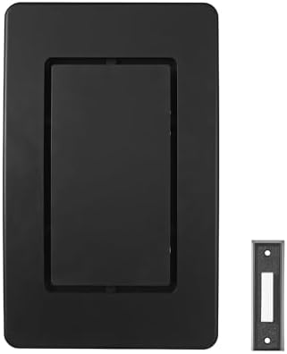 Heath Zenith Wired Mechanical Doorbell Chime Kit, 2-Melody Ding-Dong or Ding, Lighted Push Button, Black Plastic, Hardwired, 85dB, 18000204