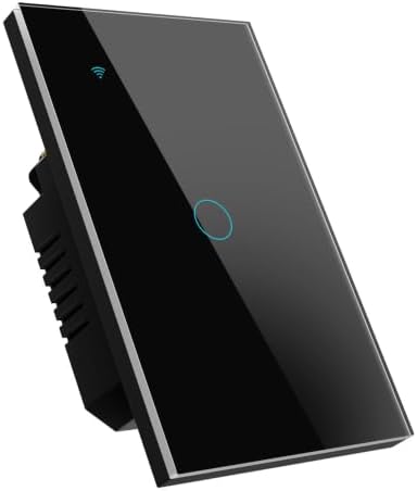 Smart Switch 1 Gang, Neutral Wire Required, 2.4GHz Wi-Fi Light Switch Compatible with Alexa and Google Home, UL Certified
