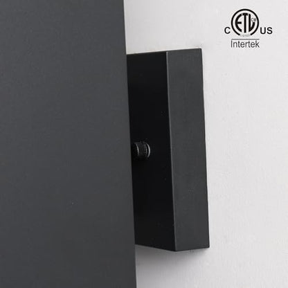 mirrea 18" Modern Outdoor Porch Light in 2 Lights, Matte Black, 4 Pack