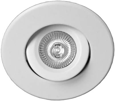 NICOR Lighting 4 inch White Recessed Gimbal Trim for MR16 Bulb (14558WH) - (Bulb Not Included)