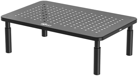 WALI Dual Monitor Stand for Desk, Adjustable Laptop Riser, up to 44 lbs