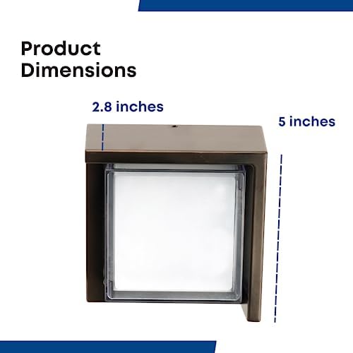 Feit Electric S5sqwm/830/Ddbz 7.5 Watt 500 Lumen 3000 Kelvin Bronze Dusk to Dawn Square Led Wall Light