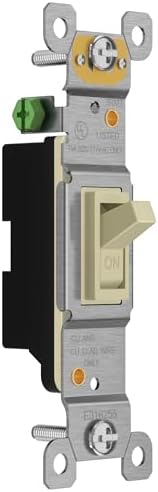 ENERLITES 10 Pack Toggle Light Switch, Single Pole Wall Switch, Ivory